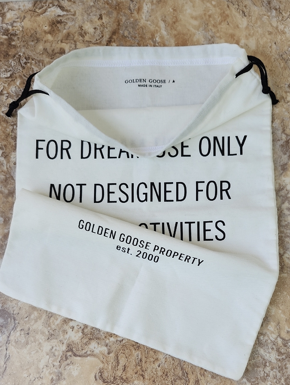 GOLDEN GOOSE DRAWSTRING DUST BAG